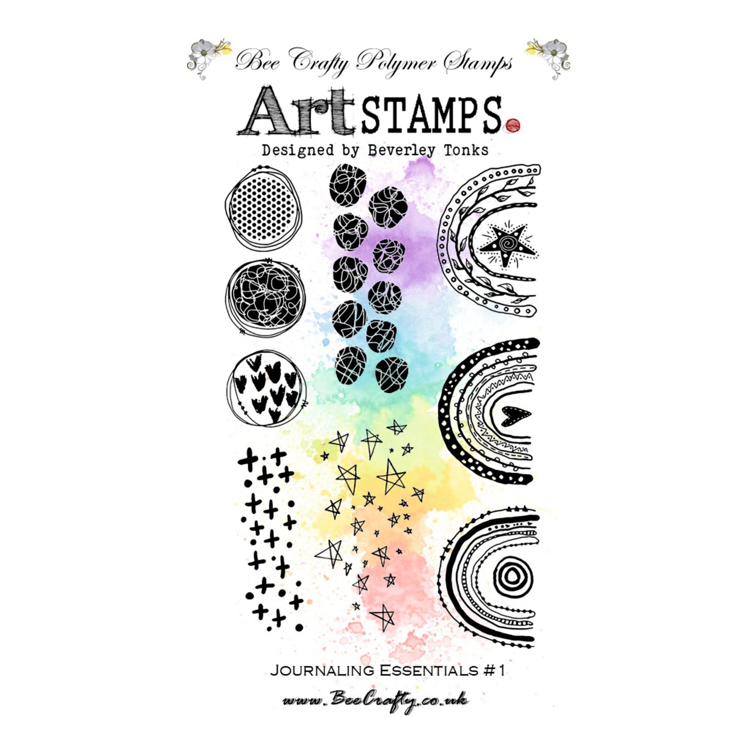 Bee Crafty Art Stamps - Journaling Essentials #1 A6 Stamp Set