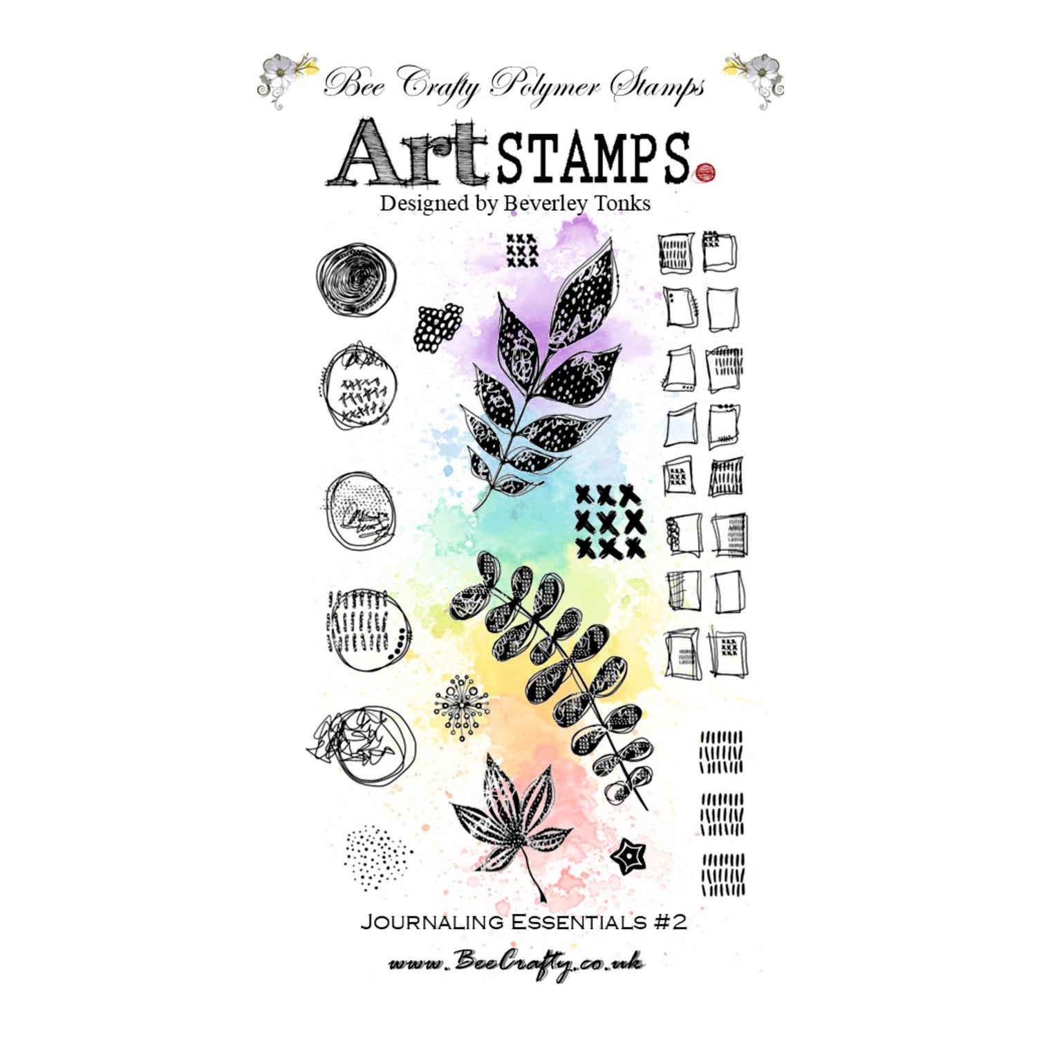 Bee Crafty Art Stamps - Journaling Essentials #2 A6 Stamp Set