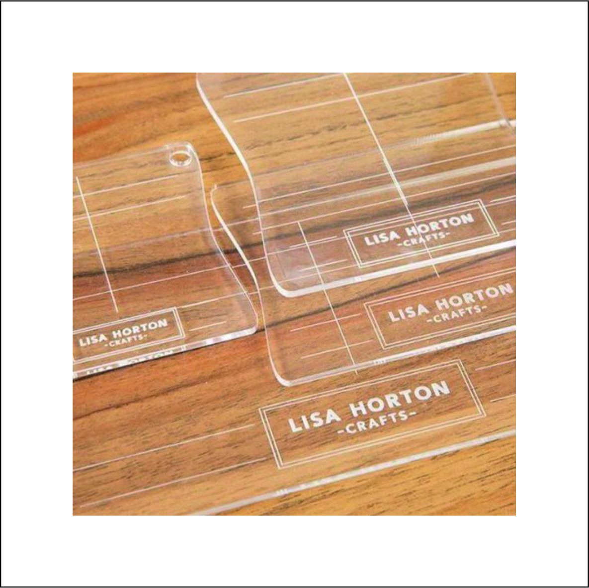 Lisa Horton Crafts Set of 4 Clear Acrylic Stamping Blocks