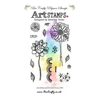 Bee Crafty Art Stamps - Journaling Essentials #5 A6 Stamp Set