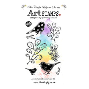 Bee Crafty Art Stamps - Journaling Essentials #6 A6 Stamp Set