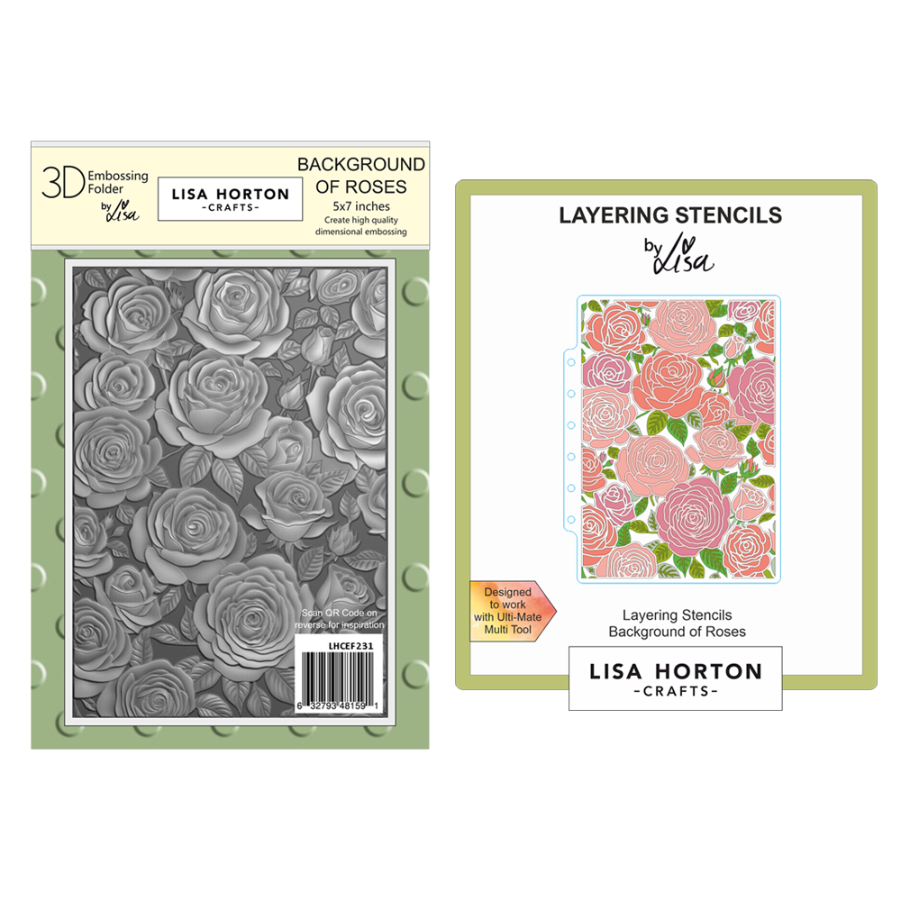 Lisa Horton Crafts Background of Roses 5