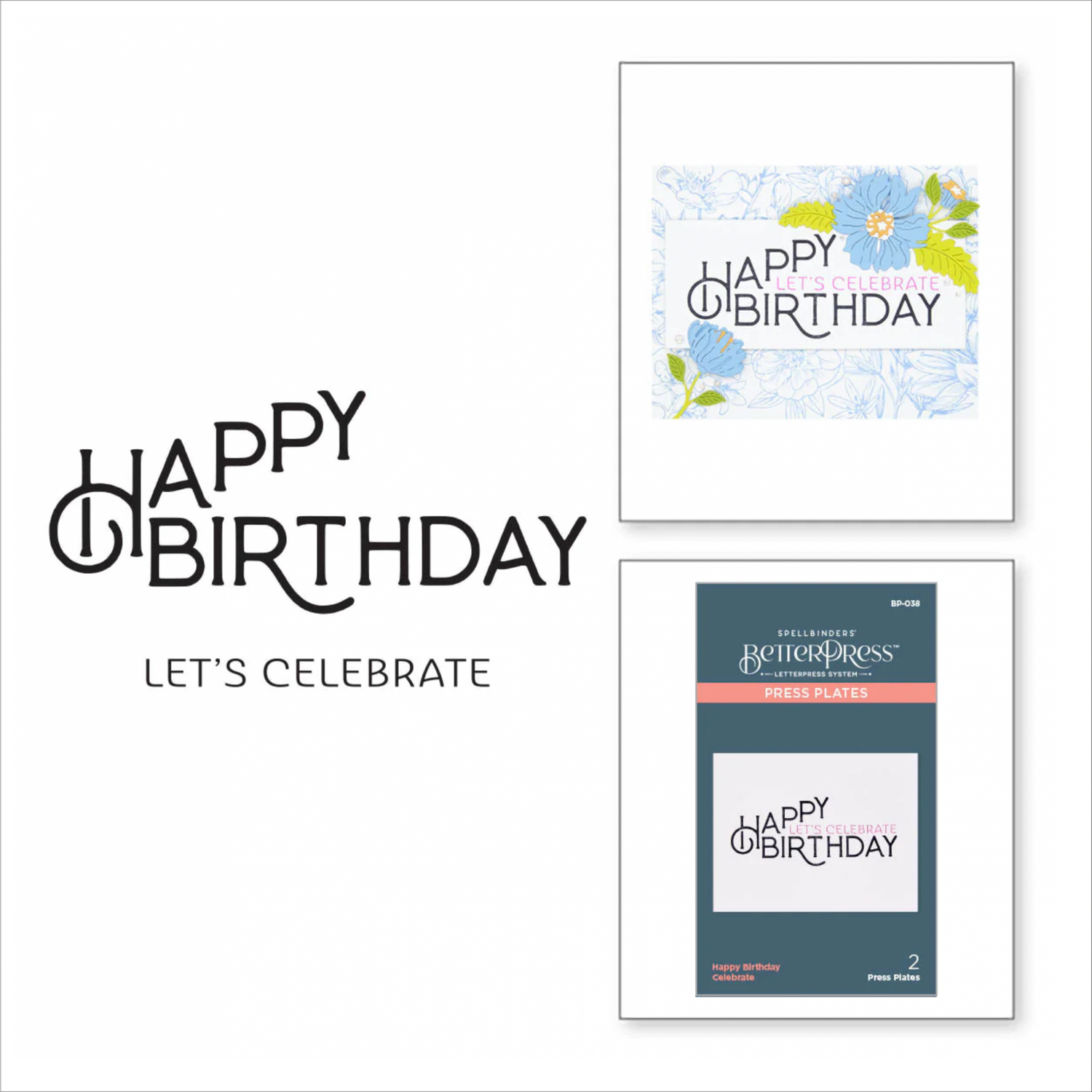 Spellbinders Happy Birthday Celebrate Press Plate