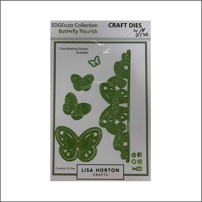 Lisa Horton Crafts EdgeCutz Butterfly Flourish Die Set