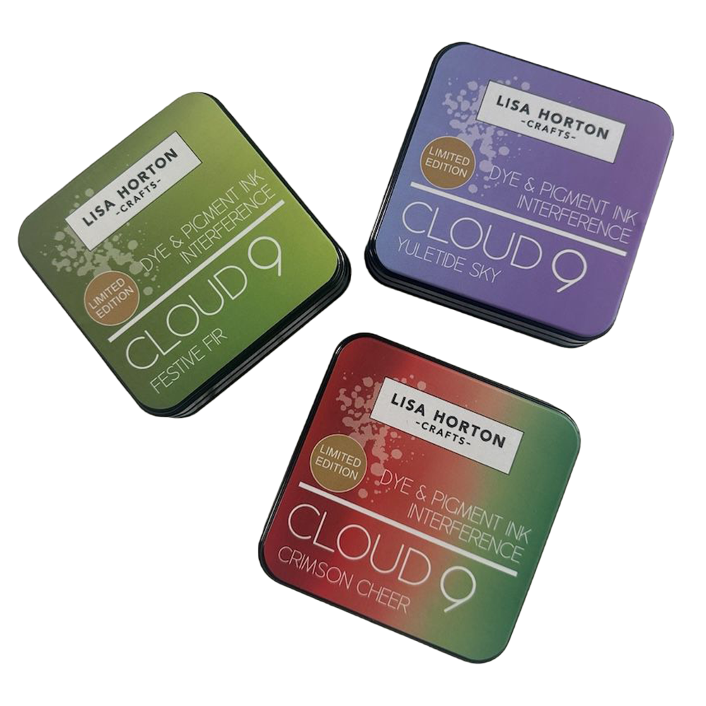 Lisa Horton Crafts Set of 3 Limited Edition Interference Ink Pads - Christmas Cheer, Festive Fir and Yuletide Sky