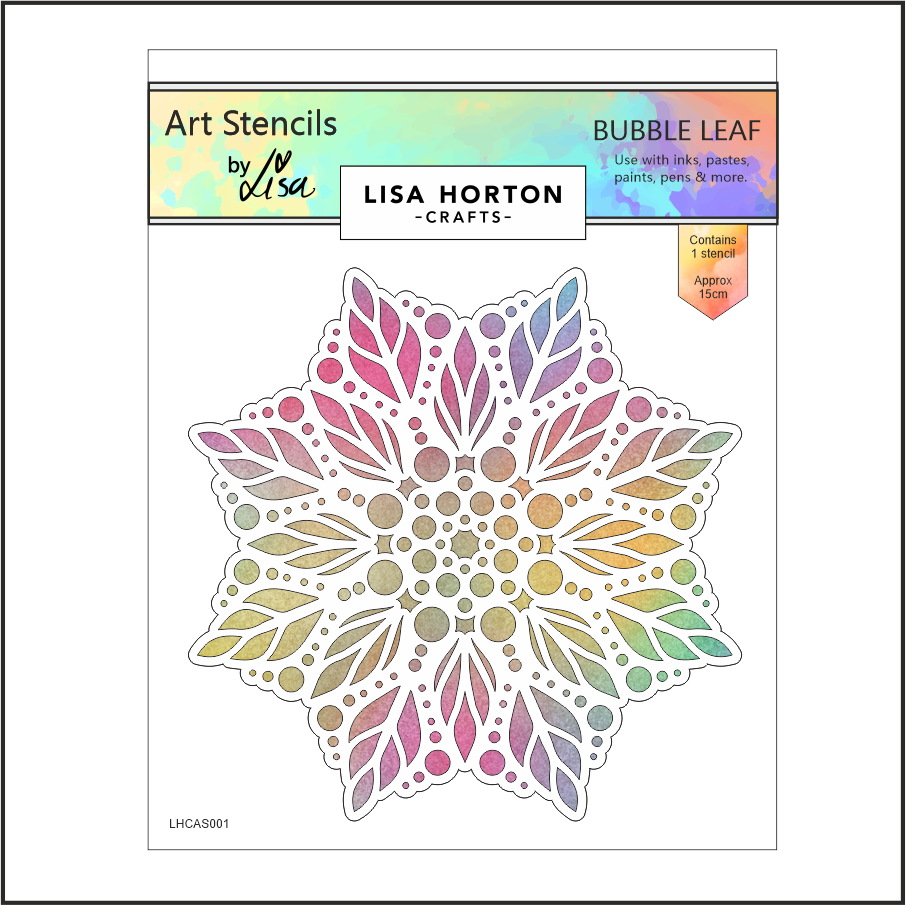 Lisa Horton Crafts Bubble Leaf Stencil