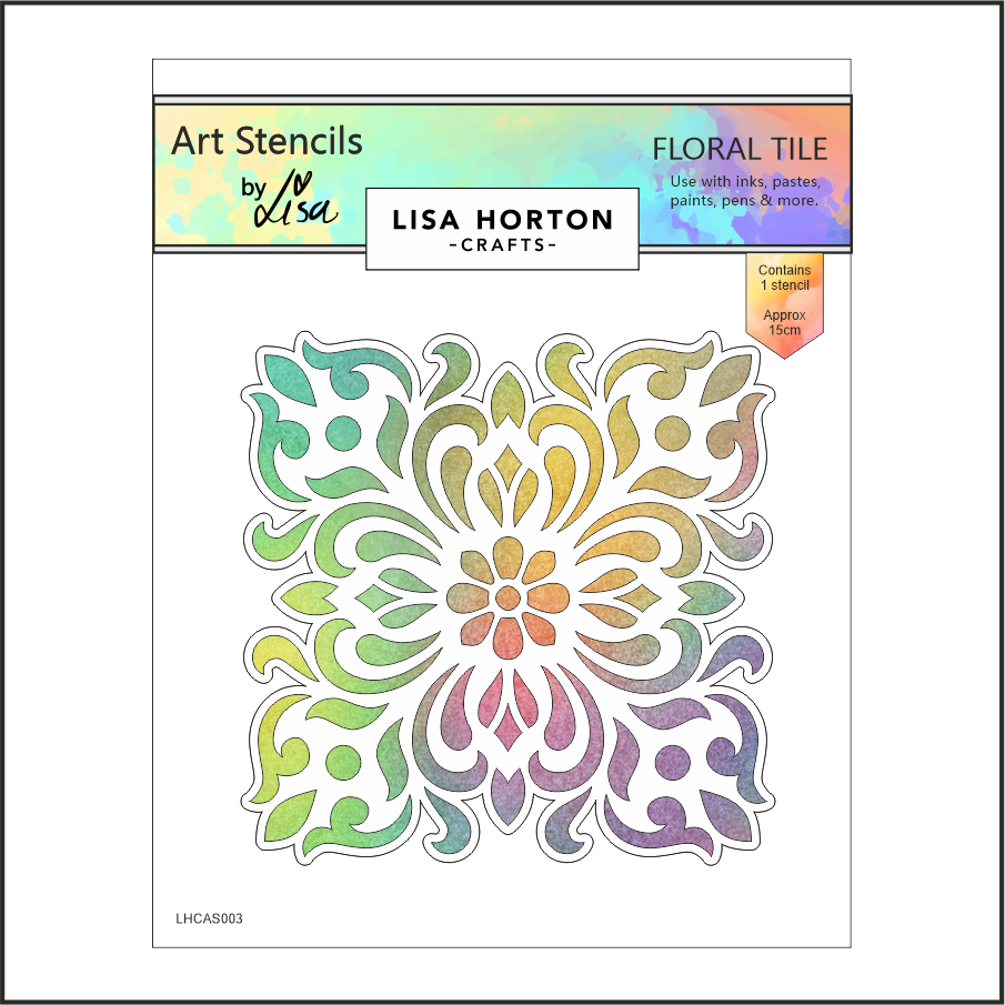 Lisa Horton Crafts Floral Tile Stencil