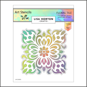 Lisa Horton Crafts Floral Tile Stencil