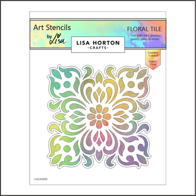 Lisa Horton Crafts Floral Tile Stencil