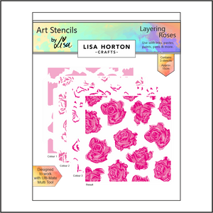 Lisa Horton Crafts Layering Roses Stencil Set