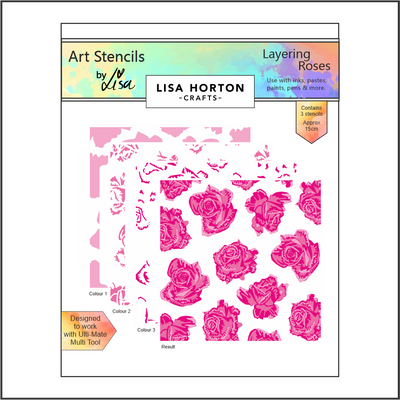 Lisa Horton Crafts Layering Roses Stencil Set