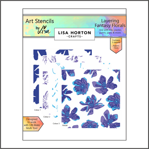 Lisa Horton Crafts Layering Fantasy Florals Stencil Set