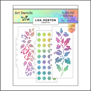 Lisa Horton Crafts Slimline Festive Stencil Set