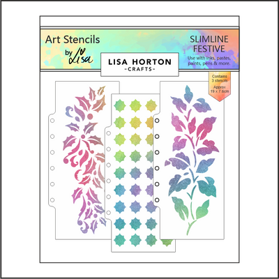 Lisa Horton Crafts Slimline Festive Stencil Set