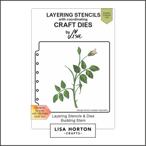 Lisa Horton Crafts Budding Stem Layering Stencil and Die