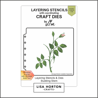 Lisa Horton Crafts Budding Stem Layering Stencil and Die