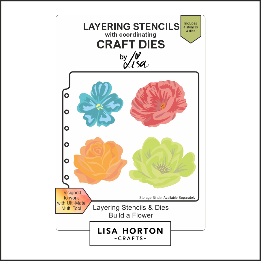 Lisa Horton Crafts Build a Flower Layering Stencil and Die