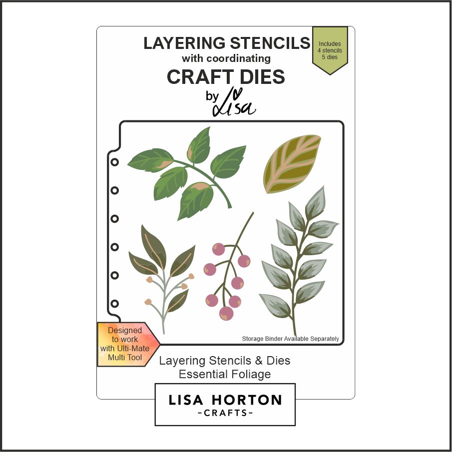 Lisa Horton Crafts Essential Foliage Layering Stencil and Die