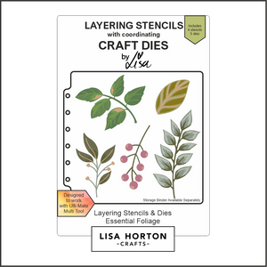 Lisa Horton Crafts Essential Foliage Layering Stencil and Die