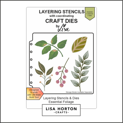 Lisa Horton Crafts Essential Foliage Layering Stencil and Die