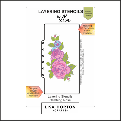 Lisa Horton Crafts Climbing Rose DL Layering Stencils