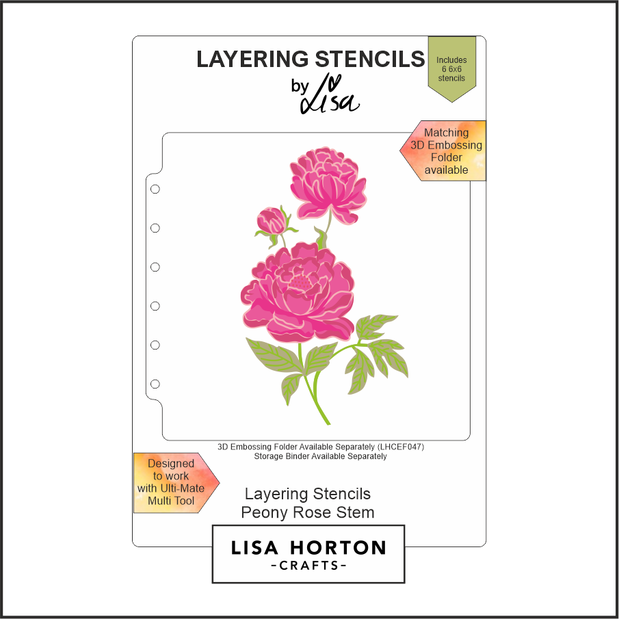 Lisa Horton Crafts Peony Rose Stem 6