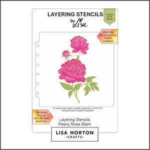 Lisa Horton Crafts Peony Rose Stem 6