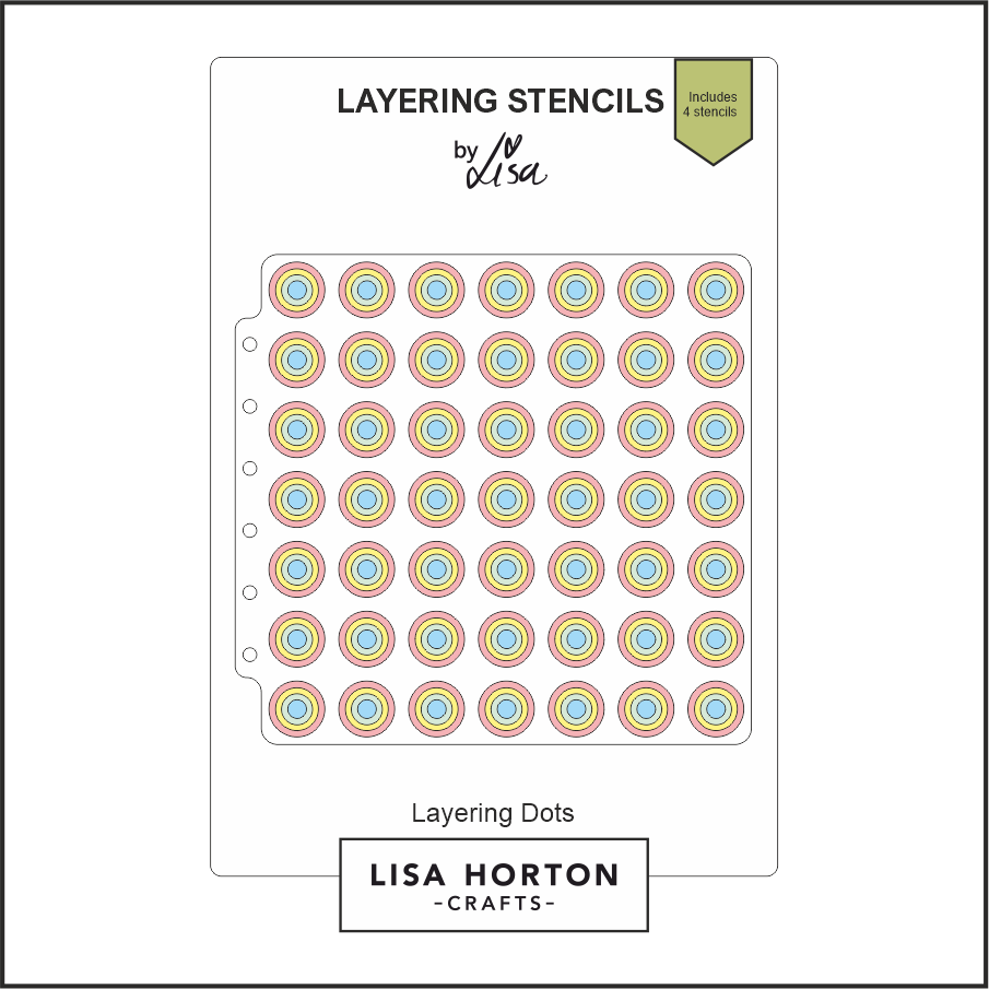 Lisa Horton Crafts Layering Dots Layering Stencils