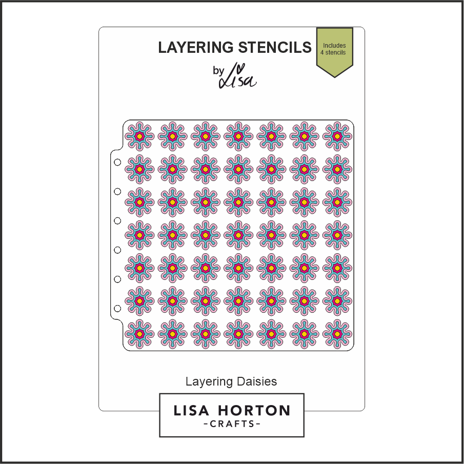 Lisa Horton Crafts Layering Daisies Layering Stencils