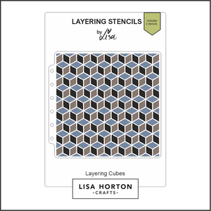 Lisa Horton Crafts Layering Cubes Stencil Set