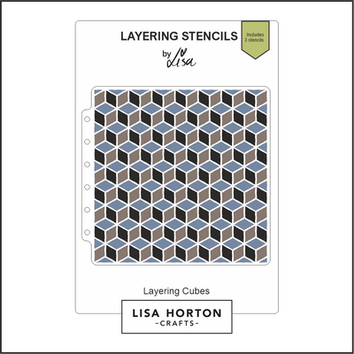 Lisa Horton Crafts Layering Cubes Stencil Set