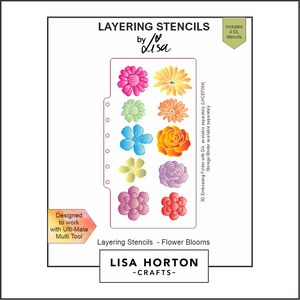 Lisa Horton Crafts Flower Blooms DL Layering Stencils