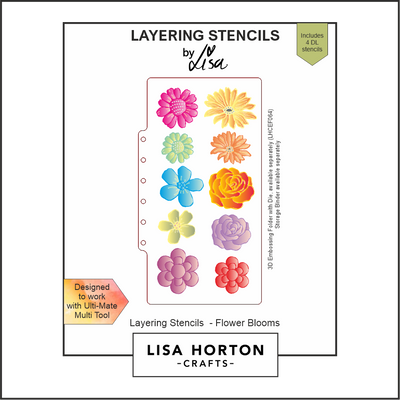 Lisa Horton Crafts Flower Blooms DL Layering Stencils