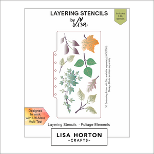 Lisa Horton Crafts Foliage Elements DL Layering Stencils