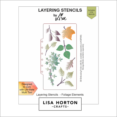 Lisa Horton Crafts Foliage Elements DL Layering Stencils