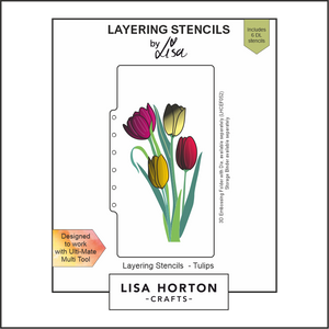 Lisa Horton Crafts Tulips DL Layering Stencils