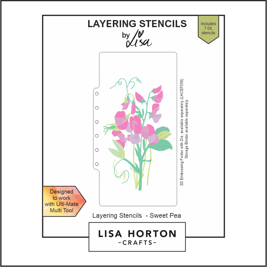 Lisa Horton Crafts Sweet Pea DL Layering Stencils