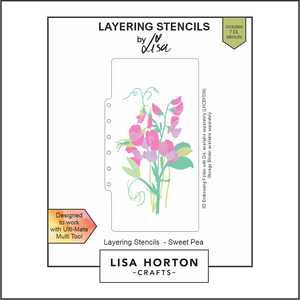 Lisa Horton Crafts Sweet Pea DL Layering Stencils