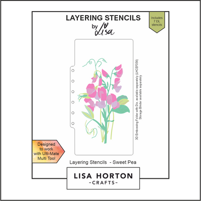 Lisa Horton Crafts Sweet Pea DL Layering Stencils