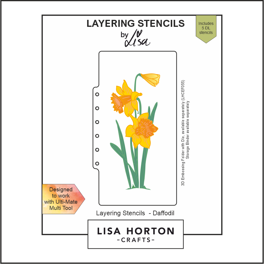 Lisa Horton Crafts Daffodil DL Layering Stencils