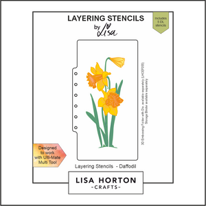 Lisa Horton Crafts Daffodil DL Layering Stencils