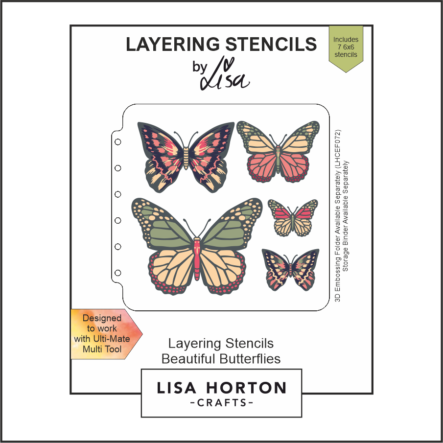 Lisa Horton Crafts Beautiful Butterflies Layering Stencils