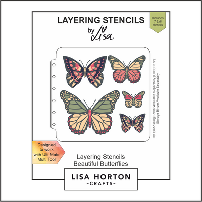 Lisa Horton Crafts Beautiful Butterflies Layering Stencils