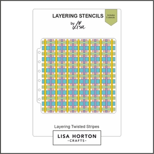 Lisa Horton Crafts Layering Twisted Stripes Stencil Set