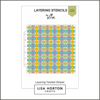 Lisa Horton Crafts Layering Twisted Stripes Stencil Set