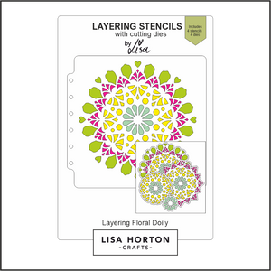 Lisa Horton Crafts Layering Floral Doily Layering Stencils with Dies