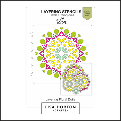 Lisa Horton Crafts Layering Floral Doily Layering Stencils with Dies