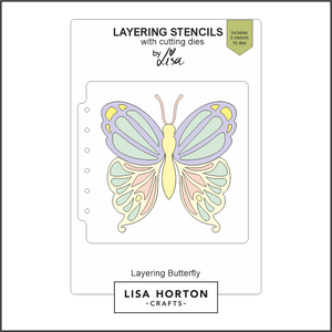 Lisa Horton Crafts Layering Butterfly Layering Stencils with Dies