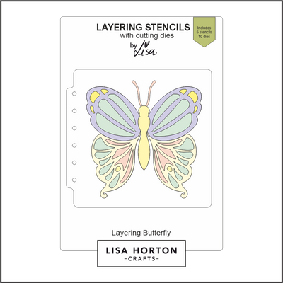 Lisa Horton Crafts Layering Butterfly Layering Stencils with Dies