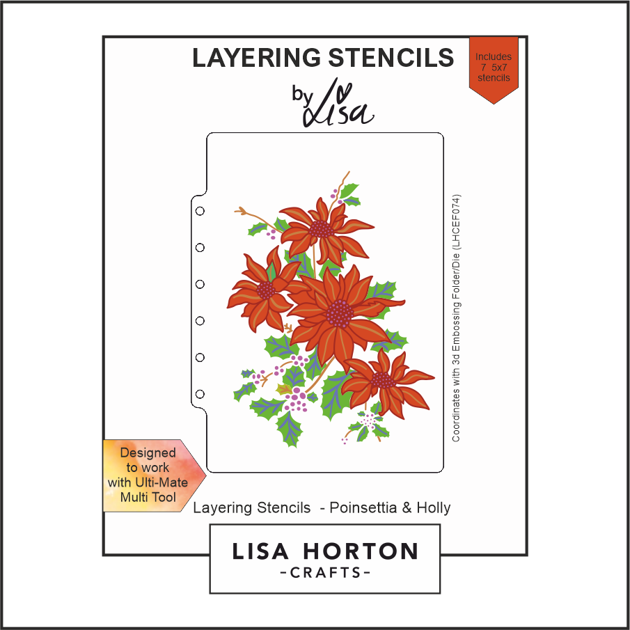 Lisa Horton Crafts Poinsettia & Holly 5